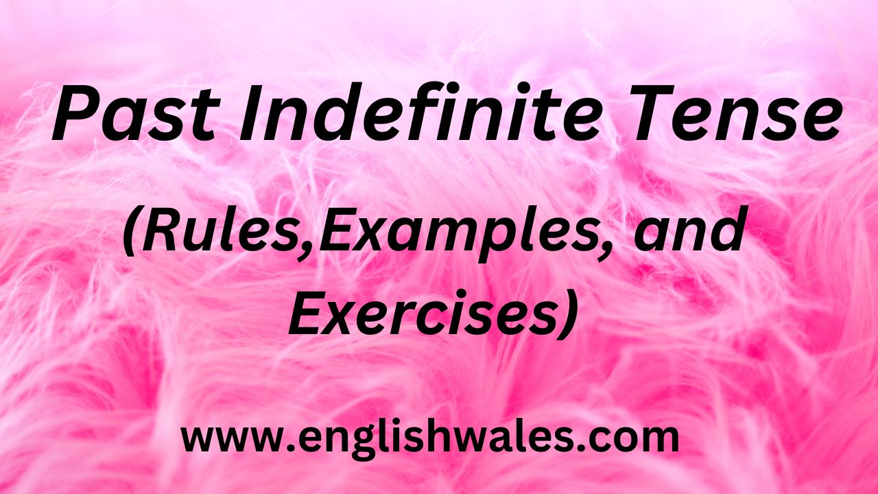 Past Indefinite Tense - englishwales.com